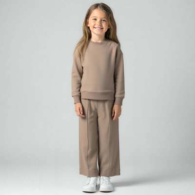 Комплект дитячий для дівчинки, р.116-128 см, петельний футер, рожевий