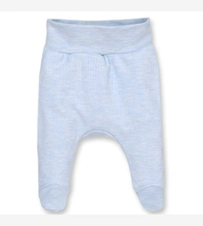 Повзунки на резинці уні, 56-62см, інтерлок рапорт, голубі фото на tatoshka.ua