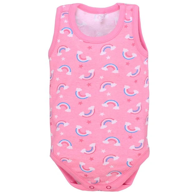 Детское боди-майка для девочки, р. 68-92см, рибана, розовое фото Татошка