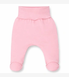 Ползунки на резинке для девочки, 56-62см, футер, розовые фото на tatoshka.ua