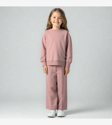 Комплект дитячий для дівчинки, р.116-128 см, петельний футер, рожевий фото на tatoshka.ua