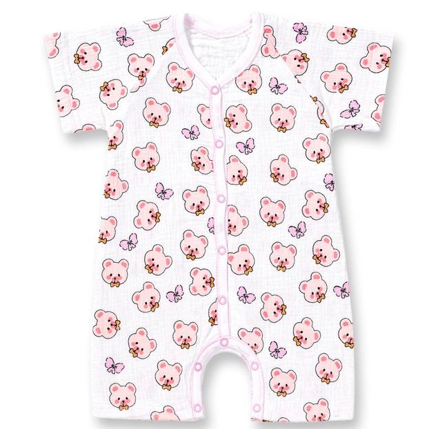 Пісочник для дівчинки, 62-74см, муслін 100% бавовна, білий з принтом фото Татошка