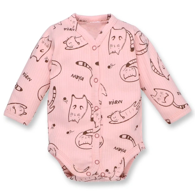 Напівкомбінезон, 62-68 см, інтерлок  рапорот 100% бавовна, рожевий з принтом фото Татошка