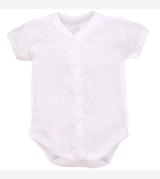 Детское боди с коротким рукавом уни, р. 56-68см, ажур, белая фото на tatoshka.ua