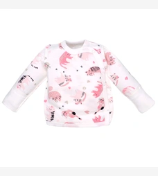 Распашонка для девочки, 50-62 см, футер 100% хлопок, белый с принтом фото на tatoshka.ua