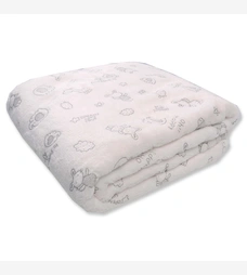 Ковдра велсофт 90*100, молочна з принтом фото на tatoshka.ua