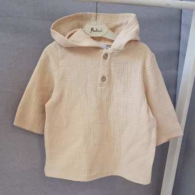 Дитячий джемпер уні, 92-134см, муслін, бежевий