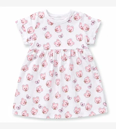 Дитяча сукня, р.110-134 см, муслін, біла з принтом фото на tatoshka.ua