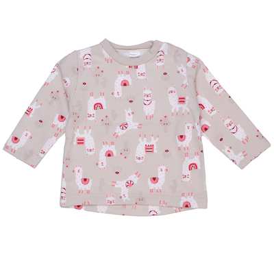 Дитяча кофточка для дівчинки, р.68-92 см, футер, бежева з принтом