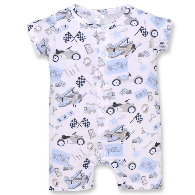 Пісочник уні, 62-86см, муслін 100% бавовна, білий з принтом фото Татошка