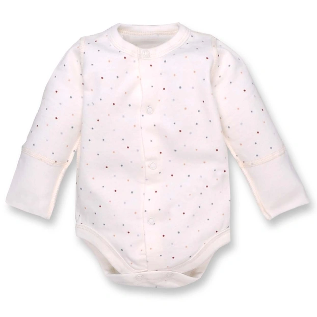 Боді для дівчинки, 56см, Футер 100% бавовна, молочний с принтом фото Татошка