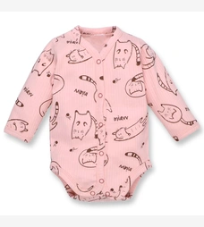 Напівкомбінезон, 62-68 см, інтерлок  рапорот 100% бавовна, рожевий з принтом фото на tatoshka.ua