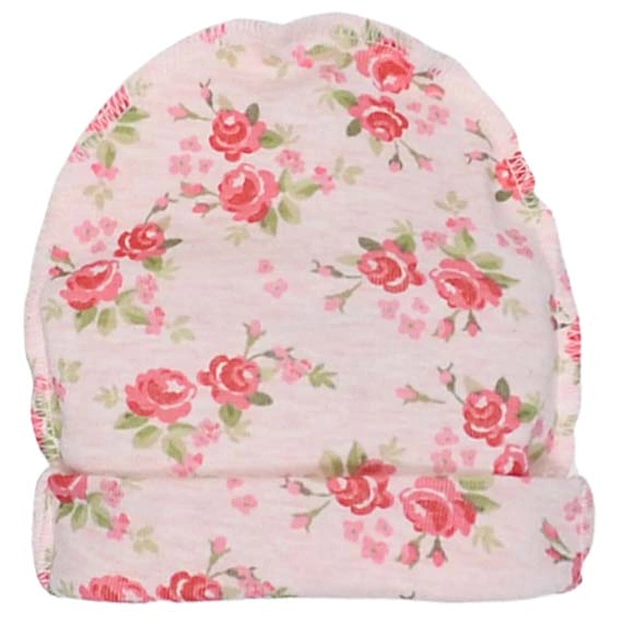 Детская шапочка, р 40-42 г, интерлок, розовый с принтом фото Татошка