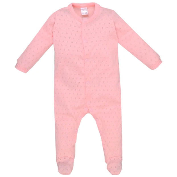 Дитячий комбінезон для дівчинки, р.62-74 см, ажур, рожевий фото Татошка