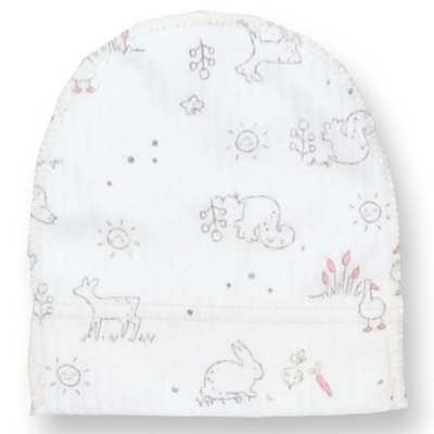 Дитяча шапочка, р.36-42 р, інтерлок рапорт, молочна з принтом