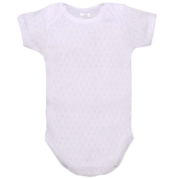 Дитяче боді з коротким рукавом уні, р. 68-80см, ажур, біла фото Татошка