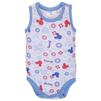 Дитяча боді-майка для хлопчика, р. 74-98см, кулір, біла з принтом