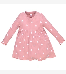 Дитяча сукня, р.98-122 см, кашкорсе, рожевий з принтом фото на tatoshka.ua