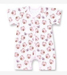 Пісочник для дівчинки, 62-74см, муслін 100% бавовна, білий з принтом фото на tatoshka.ua