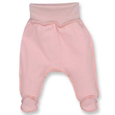 Повзунки на резинці для дівчинки, 56-62см, інтерлок рапорт, рожевий