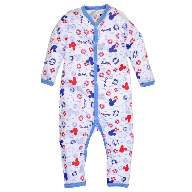 Дитячий комбінезон уні, р.80-86 см, кулір, білий з принтом фото Татошка