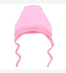 Детский чепчик для девочки, интерлок, розовый фото на tatoshka.ua