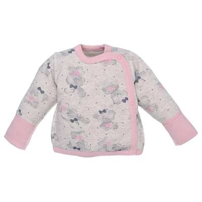 Льоля для дівчинки, 50-62 см, футер 100% бавовна, бежева з принтом