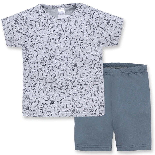 Комплект дитячий для хлопчика, р.86-92 см, кулір, сірий меланж фото Татошка