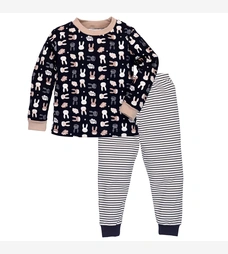 Дитяча піжама уні, р.92-110 см, інтерлок , синя з принтом фото на tatoshka.ua