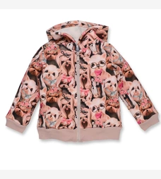 Джемпер для девочки, 92-110 см, футер тринитка, рожевий фото на tatoshka.ua