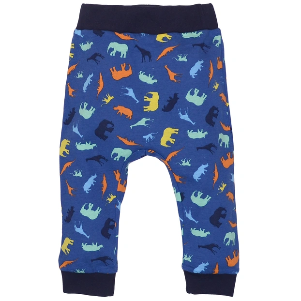 Дитячі штани для хлопчика, р.80-92 см, кулір, сині з принтом фото Татошка