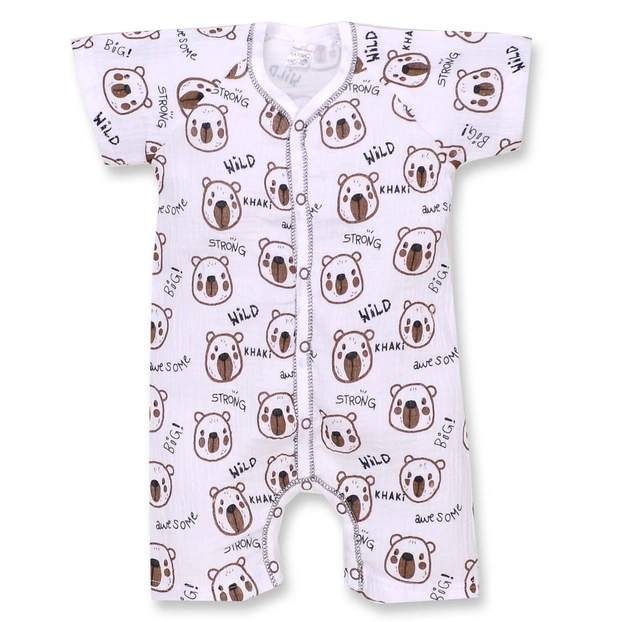 Пісочник ун, 62-74см, муслін 100% бавовна, білий з принтом фото Татошка