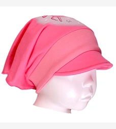 Детская шапочка, р 44-50 г, интерлок, розовый с аппликацией фото на tatoshka.ua