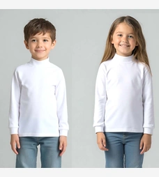 Дитячий гольфі уні, 98-134см, футер з еластаном, білий фото на tatoshka.ua