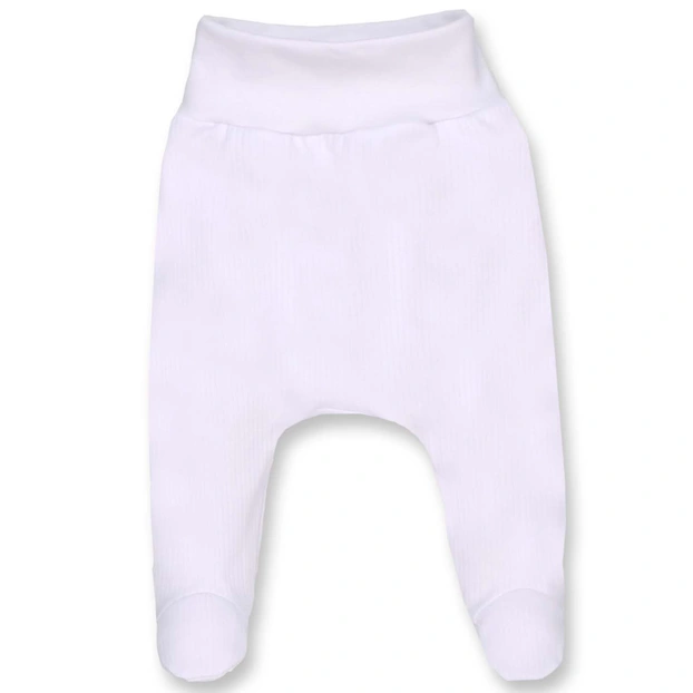 Повзунки на резинці уні, 56-62см, інтерлок рапорт, білі фото Татошка