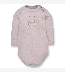 Напівкомбінезон уні, 68-92 см, рібана, бежевий меланж фото на tatoshka.ua