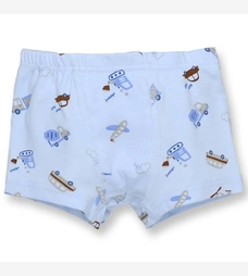 Дитячі труси-боксери для хлопчика, р. 92-116 см, рібана, блакитний з принтом фото на tatoshka.ua