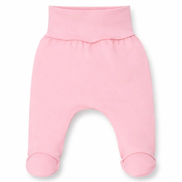 Ползунки на резинке для девочки, 56-62см, футер, розовые фото Татошка