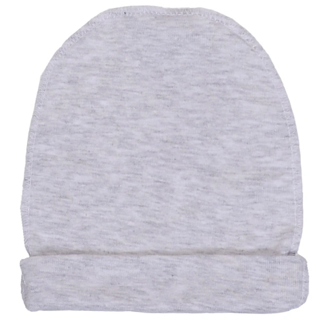 Детская шапочка, р 36-42 г, интерлок, серый меланж фото Татошка