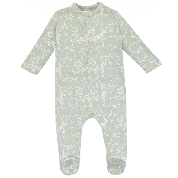 Детский комбинезон уни, р.62-86 см, интрелок, зеленый фото Татошка