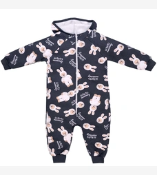 Дитячий комбінезон уні р.80-86 см, футер тринитка, сірий з принтом фото на tatoshka.ua