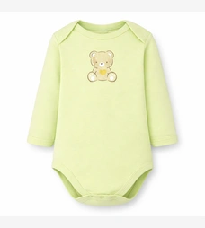 Напівкомбінезон уні, 74-86 см, рібана, зелений з аплікацією фото на tatoshka.ua