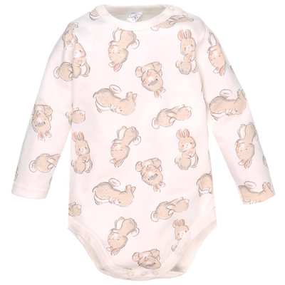 Боді уні, 80-92 см, інтерлок 100% бавовна, молочна з принтом