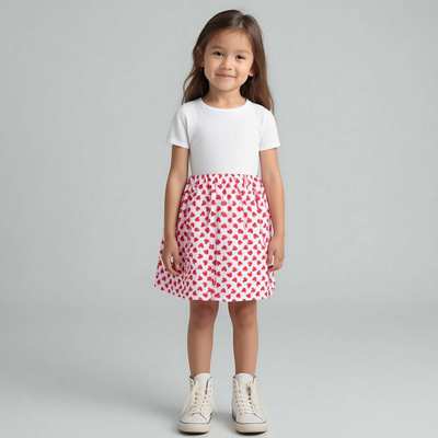 Дитяча сукня, р.110-134 см, муслін, біла з принтом