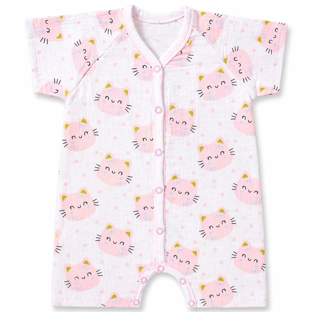 Пісочник для дівчинки, 62-74см, муслін 100% бавовна, білий з принтом фото Татошка