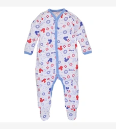 Дитячий комбінезон для хлопчика р.62-68 см, кулір, білий з принтом фото на tatoshka.ua