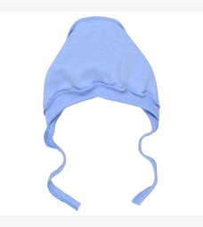 Дитячий чепчик для хлопчика, футер з начісом, блакитний фото на tatoshka.ua