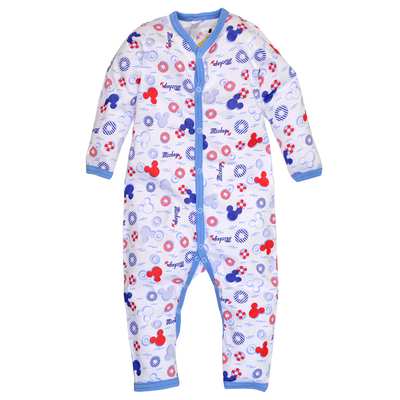 Дитячий комбінезон уні, р.80-86 см, кулір, білий з принтом