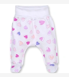 Ползунки на резинке для девочки, 56-62см, интерлок, белые с принтом фото на tatoshka.ua