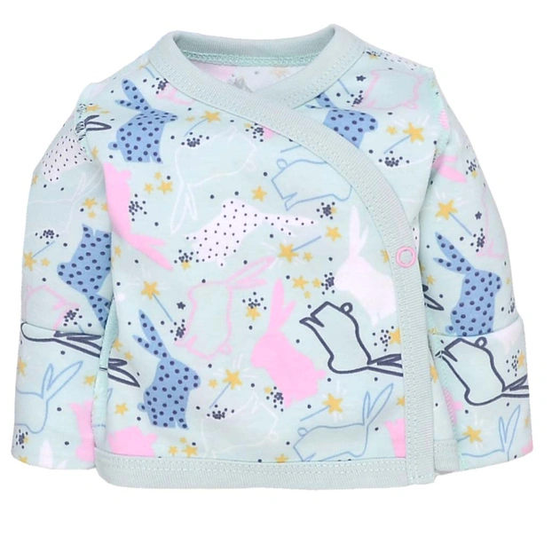 Льоля для дівчинки, 50-62 см, інтерлок 100% бавовна, зелена з принтом фото Татошка